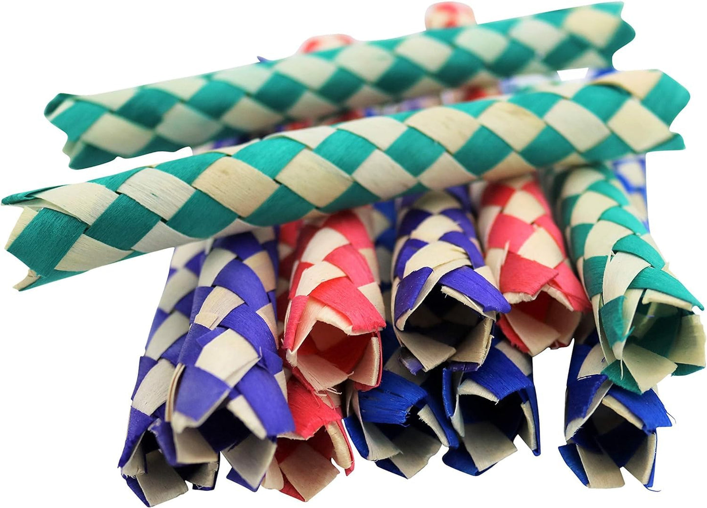 Zugar Land Cool Colorful Classic Bamboo Chinese Finger Traps (5') For Kids And Adults. (Light - Multi Color (72 Pack))