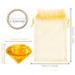 Pantide 35Pcs Acrylic Diamond Gems Jewels Alloy Gold Round Ring Set The Blue Hedgehog Chaos Emeralds Power Rings Party Favor Supplies Cake Decoration Pirate Treasure Chest Hunt For Kids With Bag
