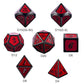 DnDnD Red D&D Game Dice,7 Die Polyhedral Metal Dice with Gift Metal Tin for RPG DND Dungeons and Dragons Dice Collector Board Ga
