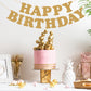 Gold Happy Birthday Banner Sign Happy Birthday Bunting Banner Flag Garland For Kids Boys Baby Birthday Party Decorations Supplies