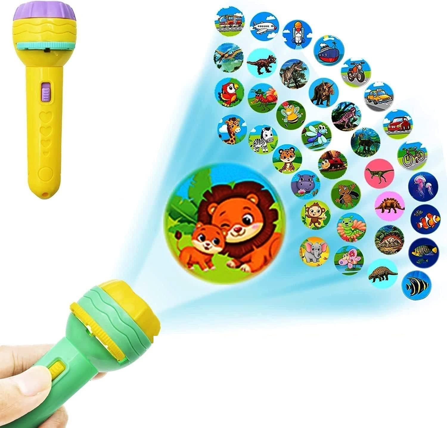 Kammateswara Mini Slide Projector Torch Toy In Flashlight Projector EasyToUse Interchangeable Slides Projector Torch For Kids(