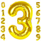 Number Balloon Gold 3 Balloon 40 Inch, Number 3 13 23 30Th 31 32 33 35 Birthday Party Decorations, 2-3 Year Old Boy Birthday Gif