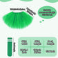 5 Layered Tutu Skirt For Kids Tulle Tutu Skirt With Tube Socks Princess Runners Costumes Cosplay For Girls Kids (Green,Kid)