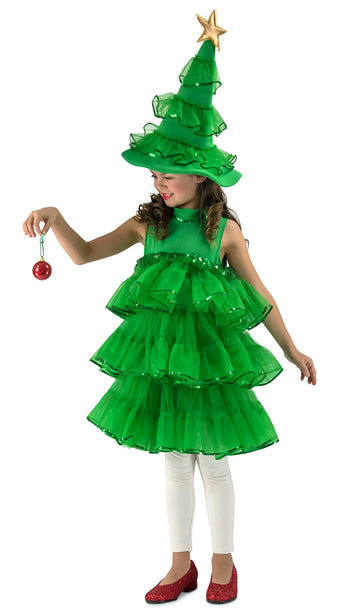 Rubies Girl'S Princess Paradise Glitter Christmas Tree Costume, Small