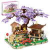 Apawr Cherry Blossom Tree Building Set Flower House Bonsai Architecture Tree Model Sets For Kids, No Compatible With Lego(1388Pi