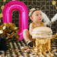 40 Inch Giant Hot Pink Number 0 Balloon, Helium Mylar Foil Number Balloons For Birthday Party, 0 Balloon Birthday Decorations Fo