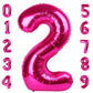 Number Balloon 40 Inch Hot Pink Birthday Decorations, Number 2 Balloon 12 21 22 23 25 26 28 29 Birthday Party Decorations For Ne