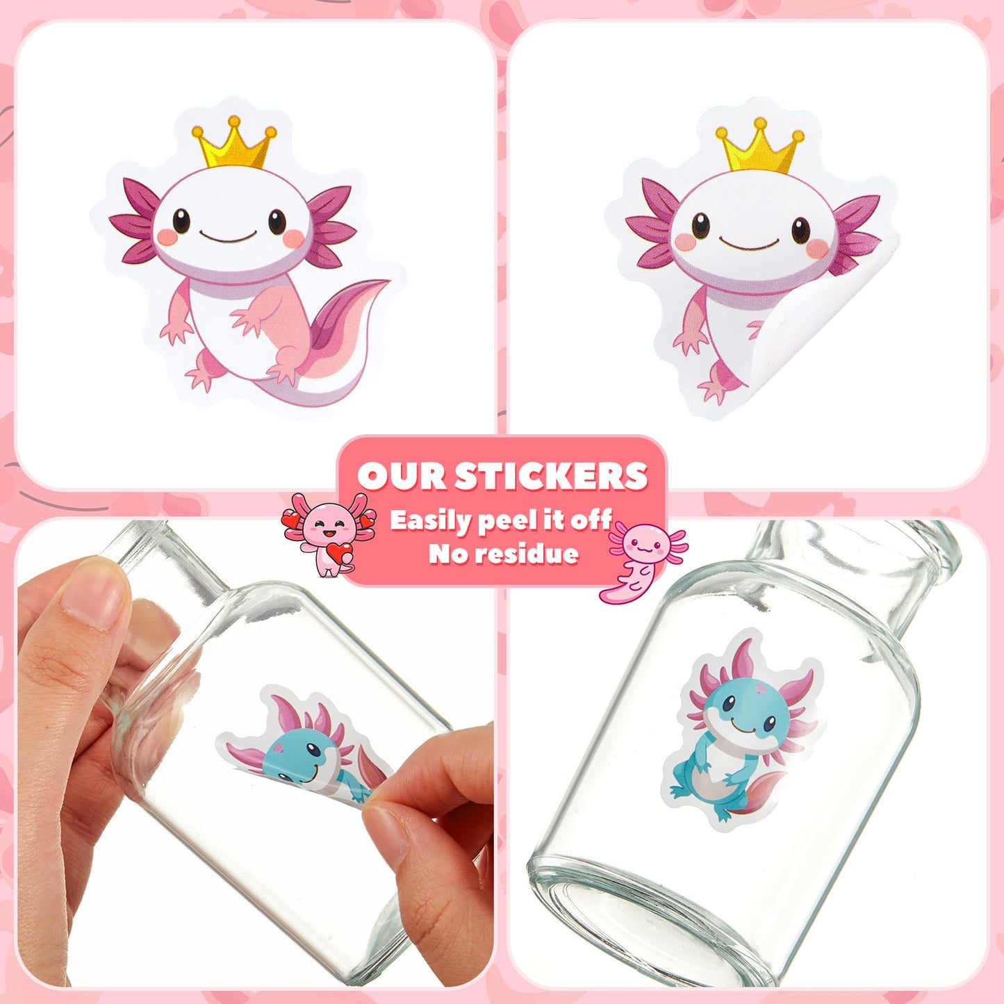 Qeeenar 1 Roll Stickers Decal Reward Cute Office Supplies Incentives Animals Sticker Halloween Party Favor, 500 Pcs Each Roll(Ax