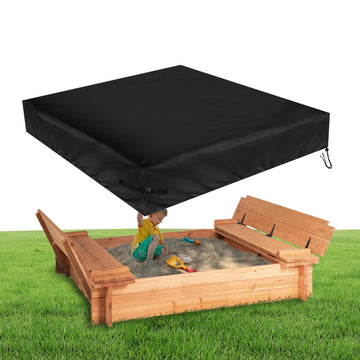 Fizentia Sand Box Cover,500D Waterproof Sandbox Cover,Heavy Duty Outdoor Cover Fits 61'' L X 61'' W Sand Box With Lid,Wooden Or