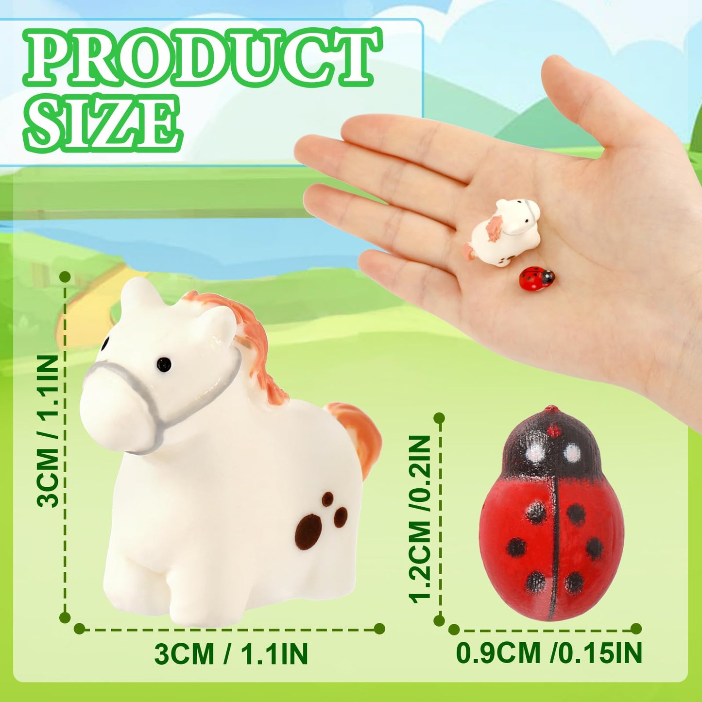 DTOFOOT 56 Pcs Mini Resin Animals Tiny Farm Animals Resin Ducks Cats Turtles Frogs Mini Animals Figures to Hide Mini for Fairy G