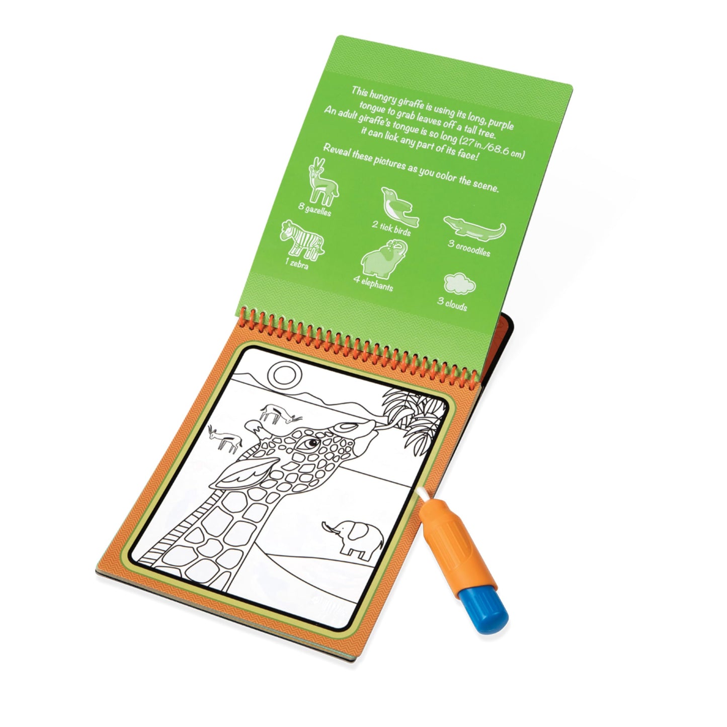 Melissa & Doug On The Go Water Wow! Reusable Water-Reveal Activity Pad - Safari - Fsc Certified