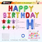 Birthday Balloons Banner, 3D Mylar Foil Happy Birthday Balloons, 24Pcs Birthday Party Decorations With 6Pcs Star Balloons For Ki