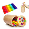 Montessori Wooden Learning Color Sorting Toys For Toddlers Age 1-3, Fine Motor Toys Sensory Matching Games, Busy Board For 18 Mo