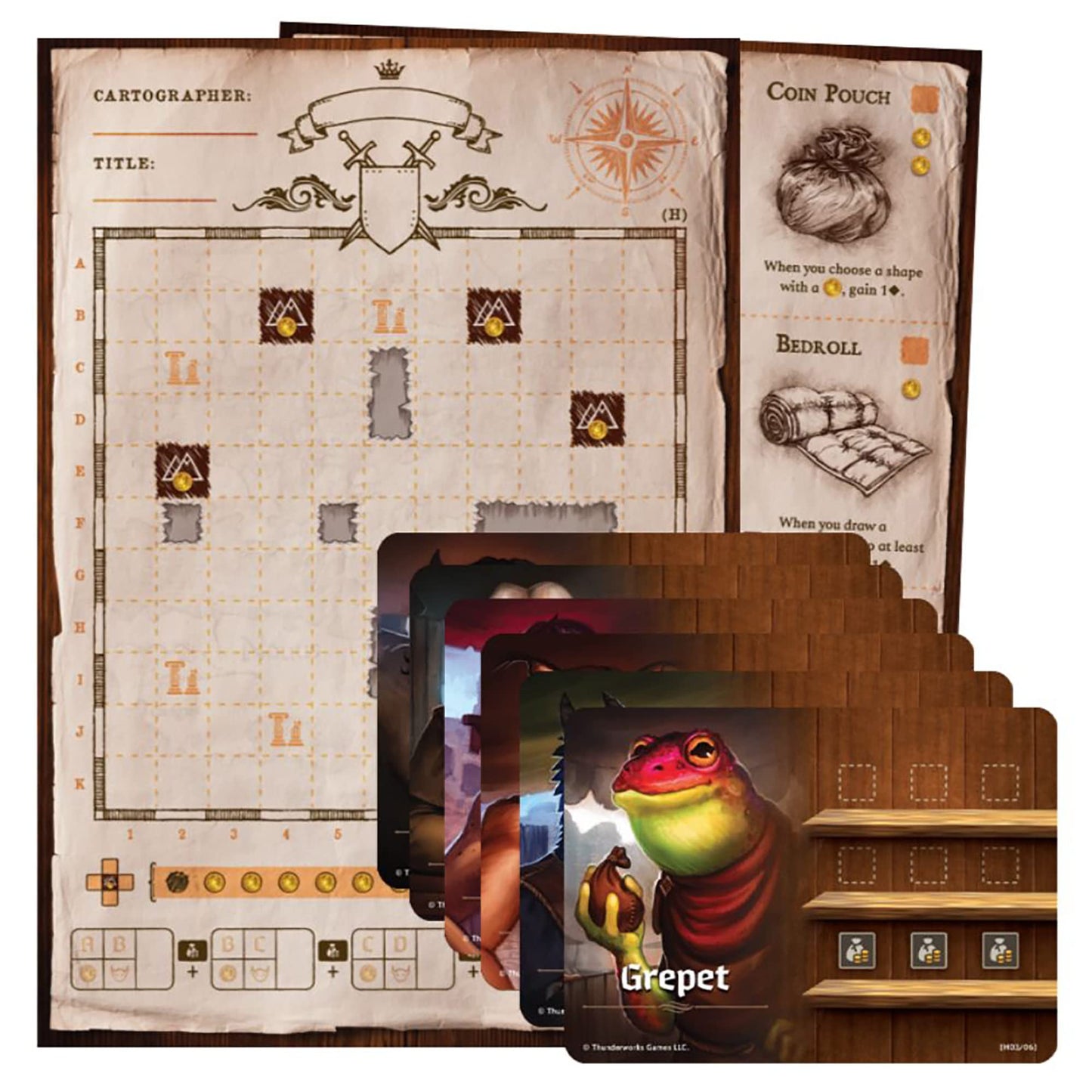 Thunderworks Games - Cartographers: Map Pack 6, Hornhelm |Expansion For The Award-Winning Game Of Fantasy Map Drawing | Strategy Flip And Write Board Game | Family Game For 1-75 Players