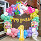 Flyloons Unicorn Theme 1St Birthday Decoration Kit For Girls Boys Kids Baby Girl 1 Year With Foil Pink Heart Purple Yellow Mint 
