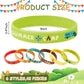 Junebrushs 42Pcs Camping Party Favors Silicone Bracelets Summer Camping Theme Rubber Wristbands Accessories For Adults Camping Adventure Birthday Party Decorations Gift Supplies