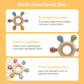 [Babybite] Baby Teething Toys Silicone And Beechwood Baby Teether Ring For Sensory And Developmental Play For Baby And Toddler 1