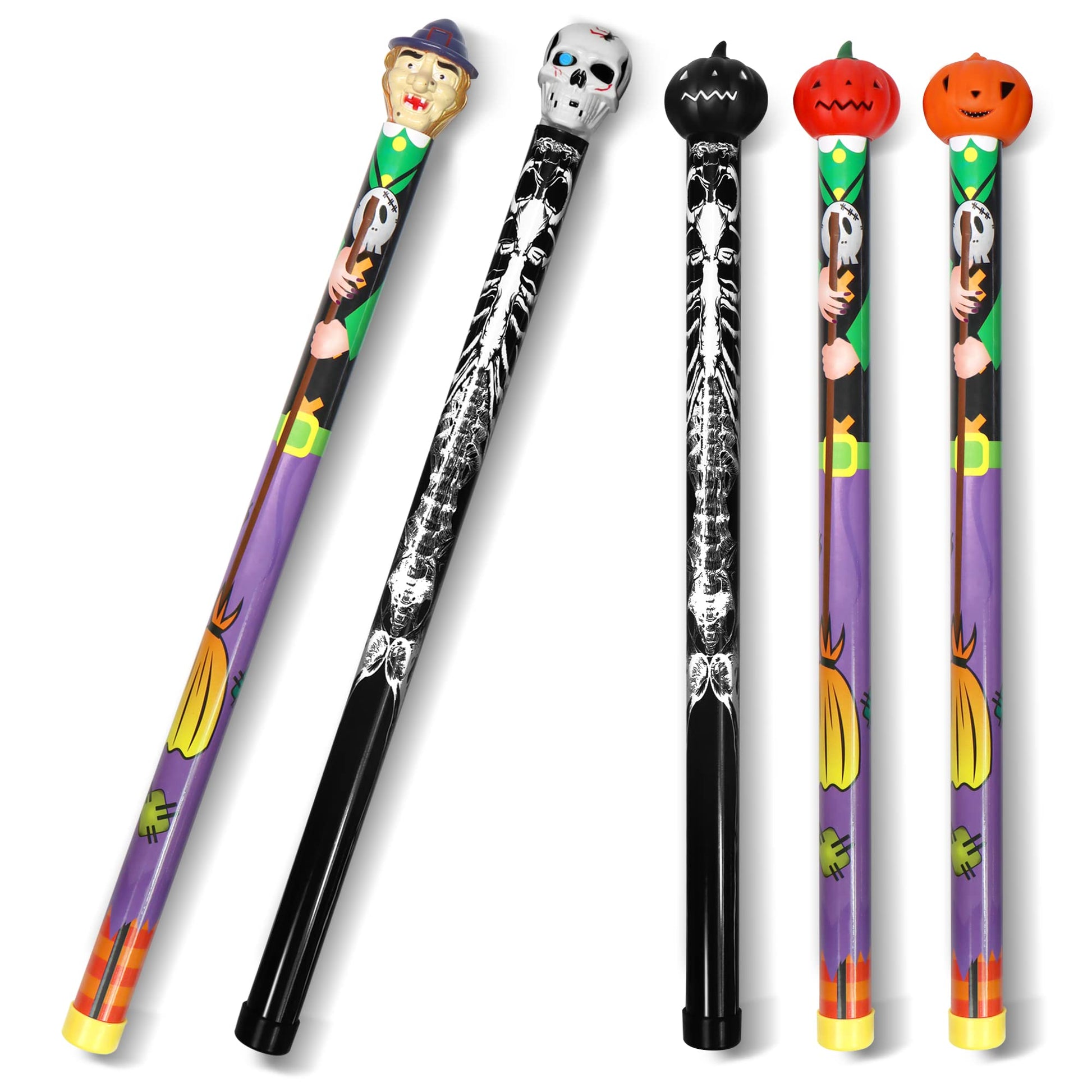 Novelty Place Halloween Themed 16' Groan Tube Noise Makers 5 Pack - Funny Party Noisemaker For Kids And Adults