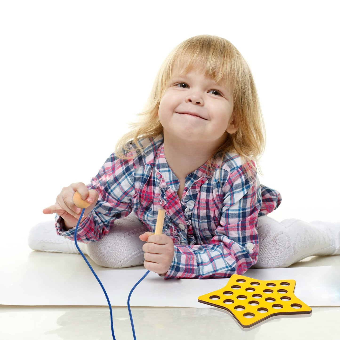 6 Pcs Lacing Toy Toddlers, Geometric Wooden Threading Toys, Educational And Learning Montessori Activity Baby And Kids, Fine Mot