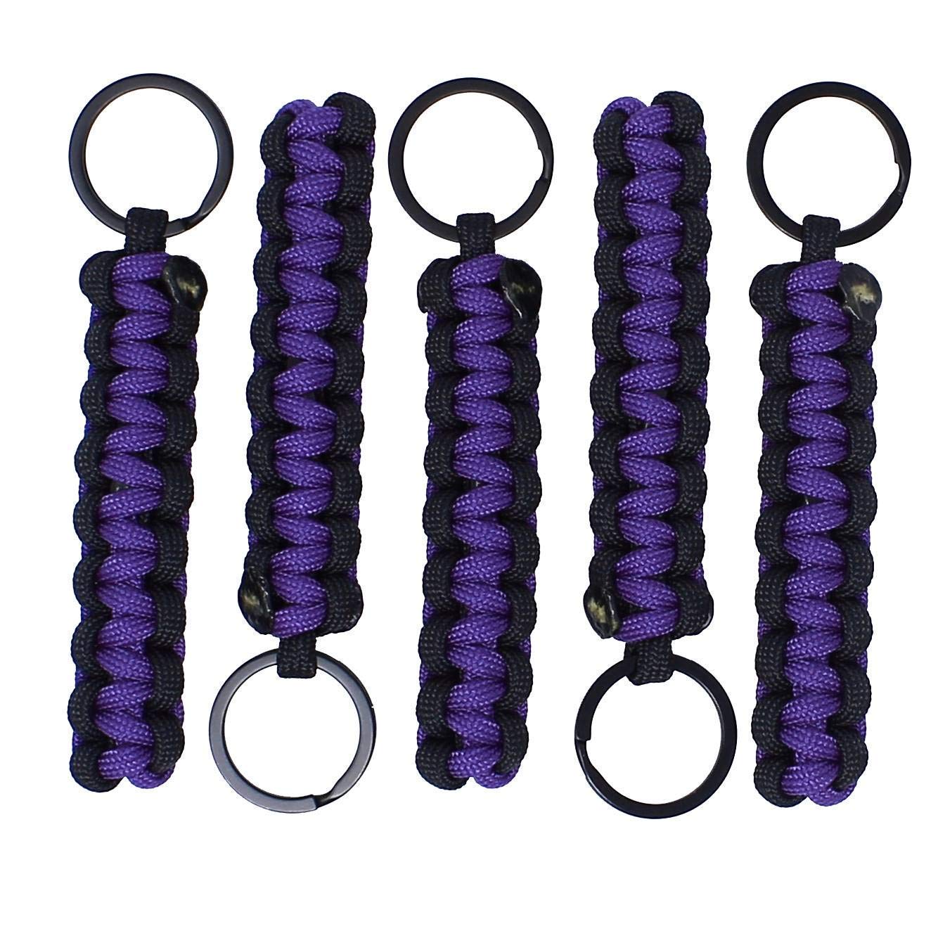 Bubbasgaragetv - Large Heavy Duty Paracord Zipper Pulls (Purple)