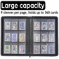 BOMIIPOR Semi Rigid Card Holder Binder  enhanced Card Saver 1 Binder with Sleeves for Trading Cards & Sports Cards Storage - Holds 360 Semi Rigid Card Holders for Grading(Navy Blue)