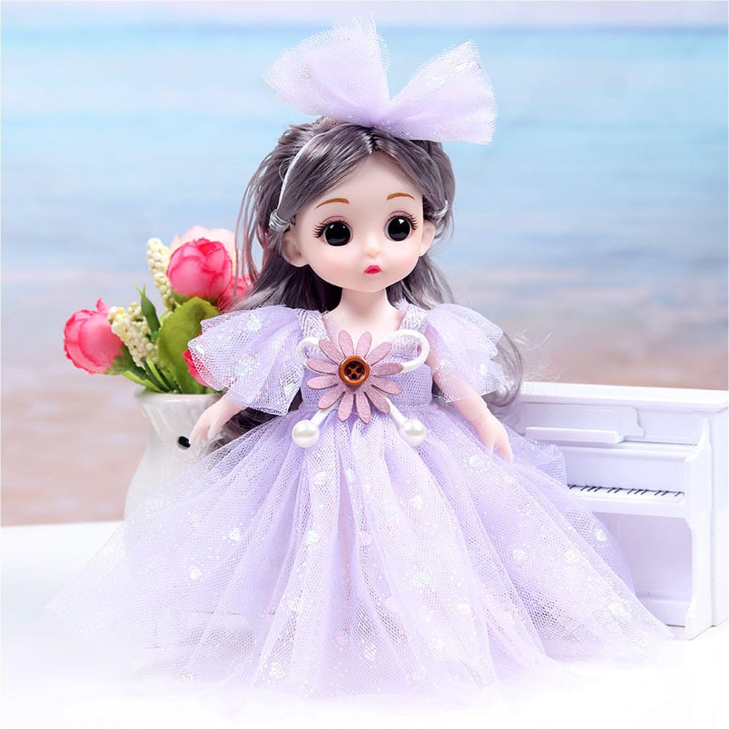 Sufeasdf 4 Pcs 6 Inch Princess Girl Mini Dolls, Small Princess Dolls, Little Girl Miniature Dolls For 3+ Year Old Girls