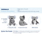 Hugimals Quinn The Koala 4.5 Lb Heavy Cute Weighted Comfort Plush Large Unscented Self Care Stuffed Animal For All Ages - Kids, Teens And Adults