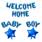 Jumdaqq Welcome Home Baby Boy Letter Balloon Banner With Star Foil Balloons For Newborn Baby Boy Baby Shower Welcome Home Family