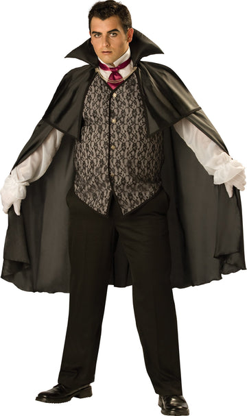InCharacter Costumes, LLC Mens Midnight Vampire Costume, Black, XX-Large