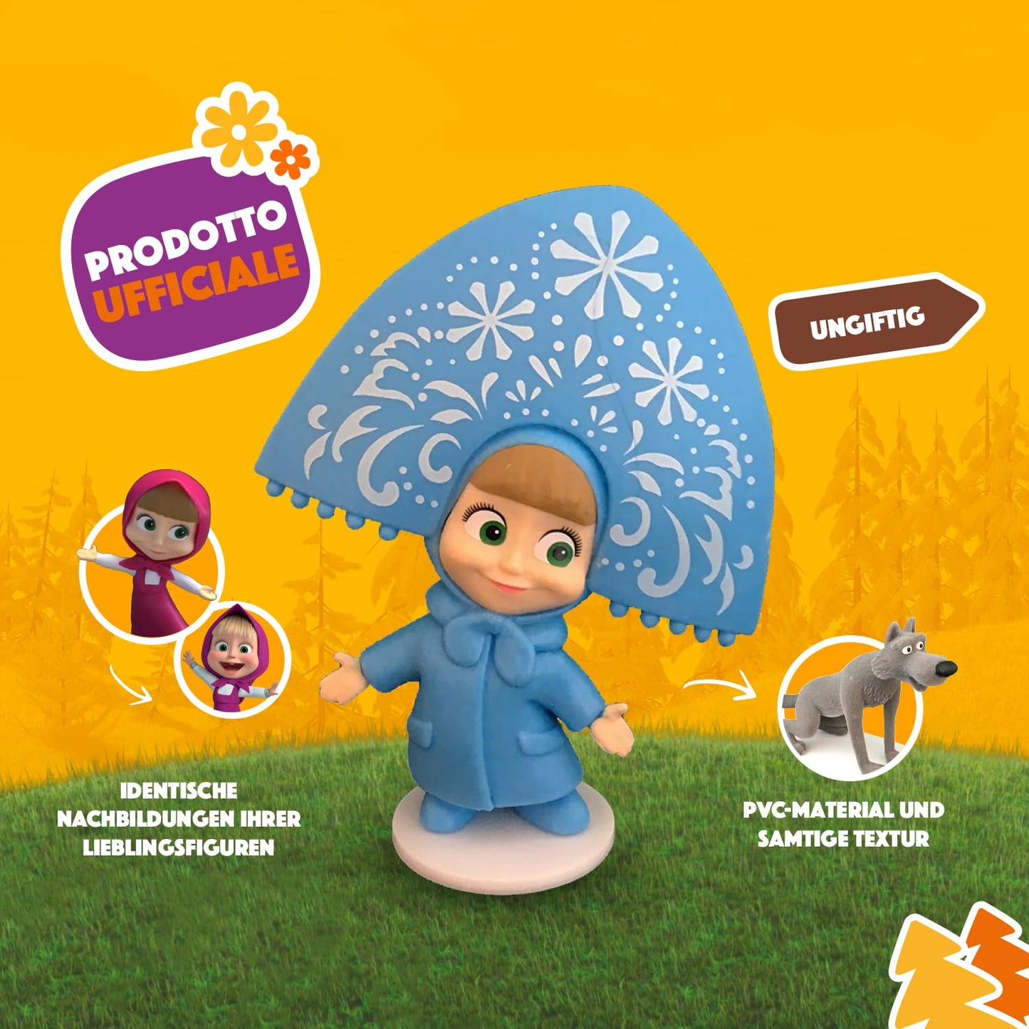 LUPPA Masha and The Bear Playset House - Premium 6-Piece Figurine Set in Tin Lunchbox, Easy to Carry, Collectors' Delight