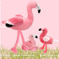 Qpewep 21-Inch Pink Flamingo Stuffed Animal with 4 Plush Babies - Soft, Machine Washable, Perfect for Kids' Birthdays and Zoo Party Decor