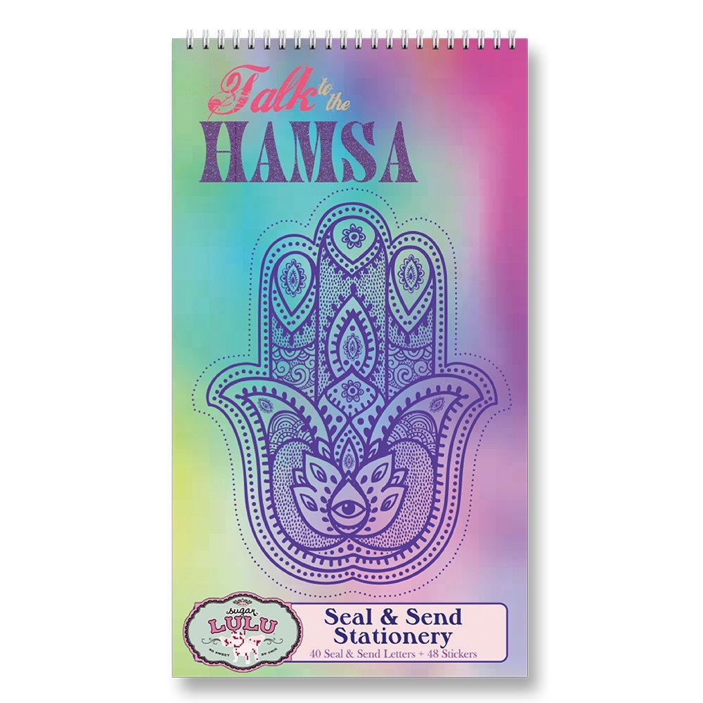 Sugarlulu Seal N Send Stationery: Talk to The Hamsa Child Stationary, 5-7/8    x 10-    x 5/16