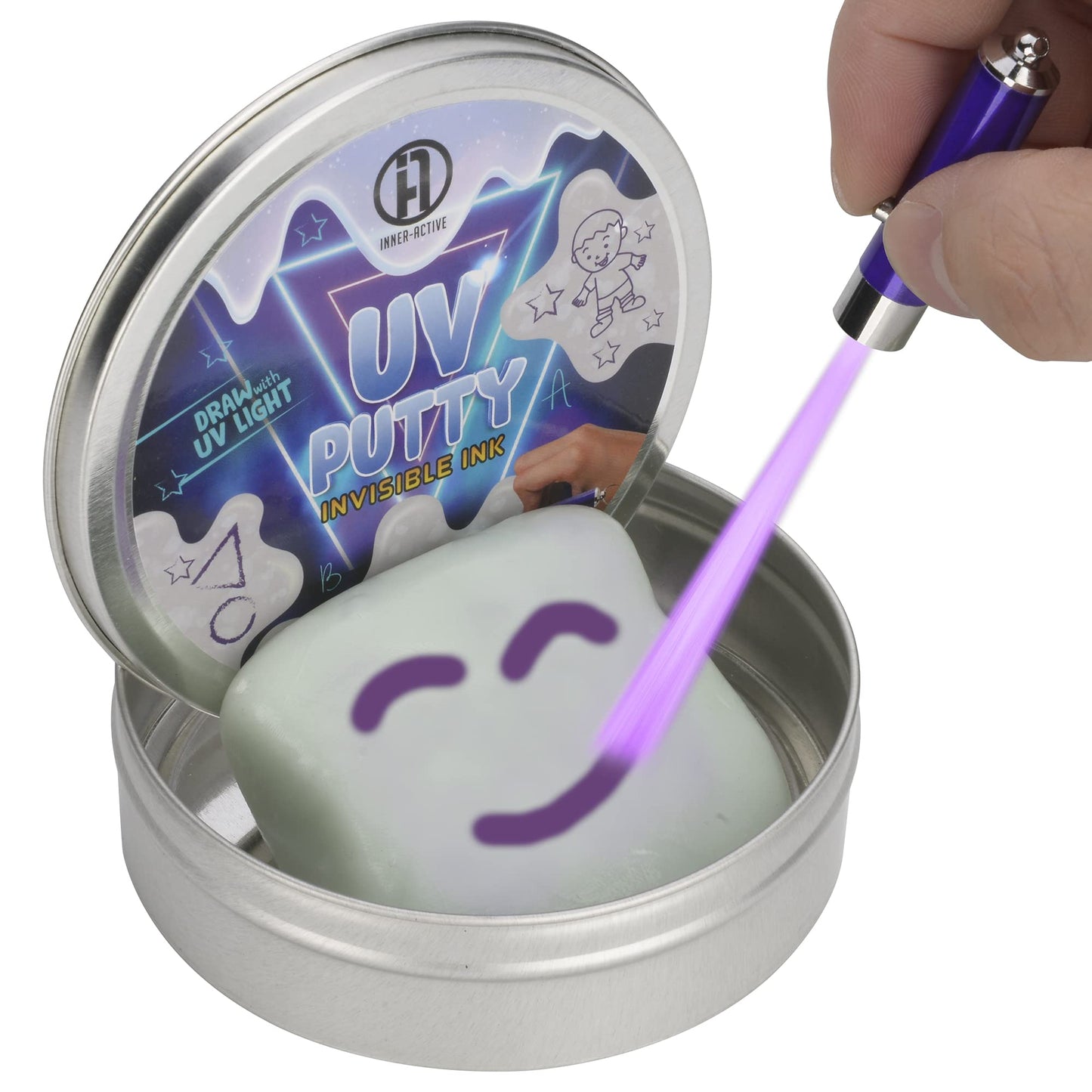 INNER-ACTIVE Play Putty, Therapy Putty for Kids to Play (4oz) UV Theraputty to Draw and Write on with Soft Texture to Increase f