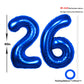 40 Inch Number 26 Balloon Blue Jumbo Giant Big Large Number 26 Foil Mylar Blue Balloons 62Th Birthday Party Anniversary Decorati