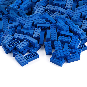 Feleph Basic Parts 320 Pieces 2X4 Blue Bricks Building Creative Play Blocks Set Toy Classic Accessories Combine With Major Brick Brands (Blue)