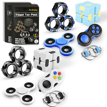 Dr.Kbder Fidget Toys Adults Set 2Pcs, Easter Basket Stuffers For Kids Teen Autism Sensory Toys Pack With Figette Cube Figits Rin