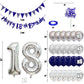 18Th Birthday Decorations For Boys, Blue Happy 18Th Birthday Banner With Navy Blue Silver 18Th Birthday Balloons 18 Birthday Cak