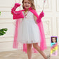 Sabbenia Princess Dress Up Clothes For Little Girl, 11Pcs Princess Cape With Crown, Cosplay Christmas Halloween Birthday Gift(Ro