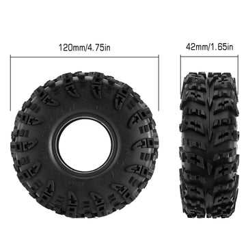 INJORA 1.9'' S3 Swamp Claw Tire - Mud Terrain Wheel Tires for FCX10 1/10 RC Crawler Car Upgrade 120 * 42mm
