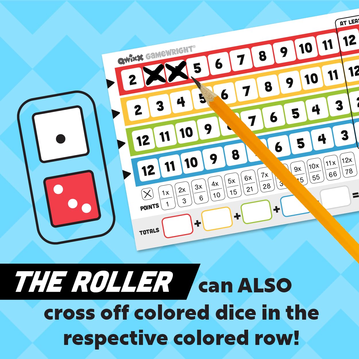 Gamewright Qwixx Dice Rolling Game, Multi-colored, Cardboard, 5", Ages 8+, 2-5 Players, Model 1201