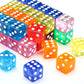 GWHOLE 40-Piece 6-Sided Game Dice Set, Translucent Acrylic, 16mm, Mix Colors for Board Games and Math Teaching