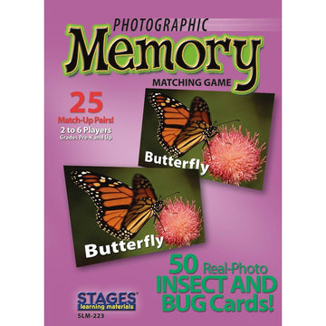 Stages Learning Materials Insects And Bugs Photographic Memory Matching Card Game, Grades Prek - 3Slm223