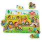 B. Toys- Peek & Explore - School Buschunky Puzzle – Puzzle For Toddlers, Kids – School Bus Puzzle – School, Bus, Students – 2 Years +