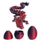 Flavery 3D Printed Dragon Egg with Flexible Crystal Dragon Inside, Colorful Fidget Toy, Birthday Gift, Desk Pet Figure - 12    D
