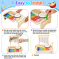 Kids Drum Set,Baby Musical Instrument For Toddler,Wooden Xylophone For Toddlers With Baby Drum Set And Wind Chime,Montessori Mus