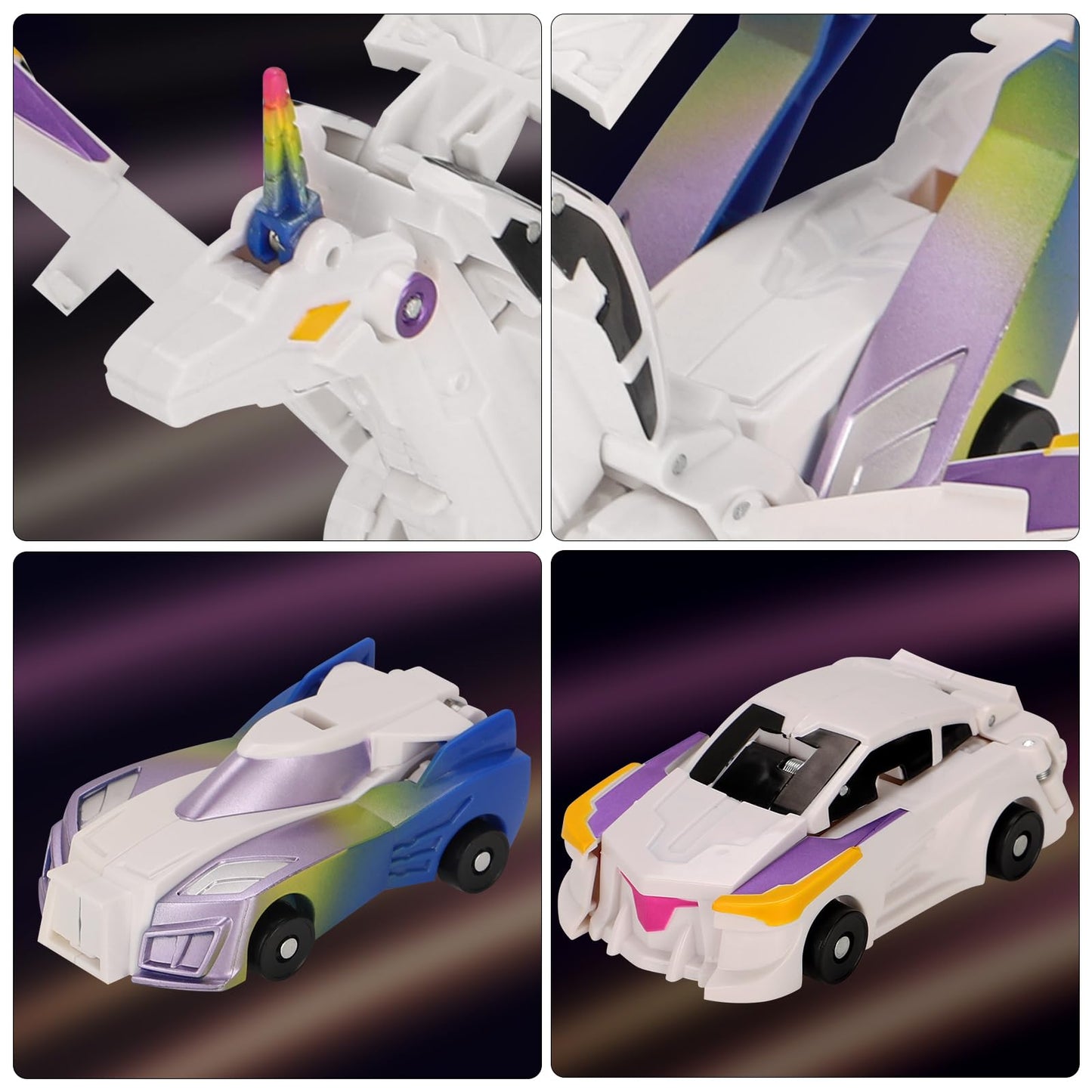 Car Toy Transformable Unicorn, Sports Car Collision Magic Unicorn, Children'S Transformable Car Robot Suitable For Boys And Girl