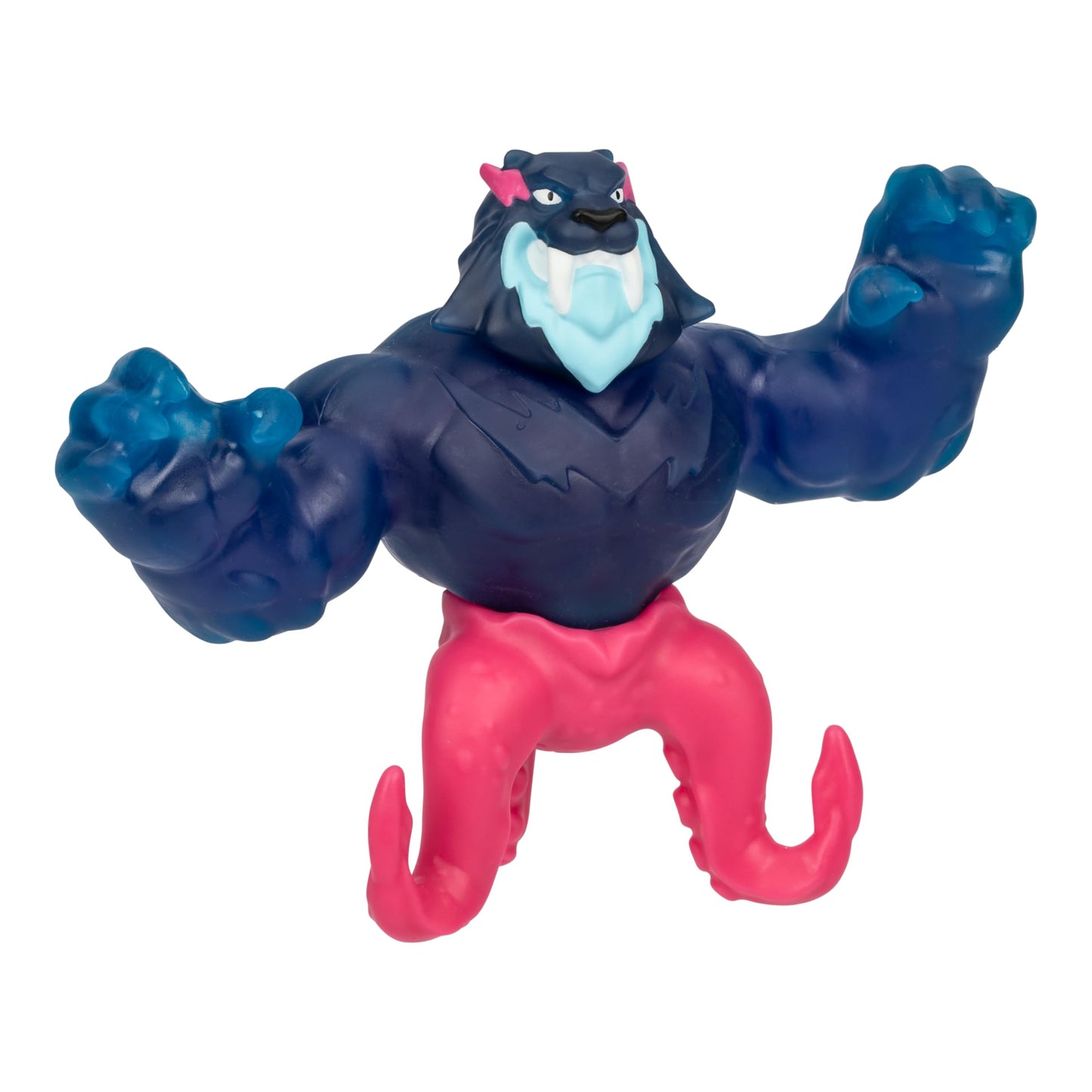 MRBEAST LAB Hyper Fusion Stretchy Hero - Sabertooth Squid Figure, 5 Inch, Multicolor, Made of ABS and PVC, Model 24798