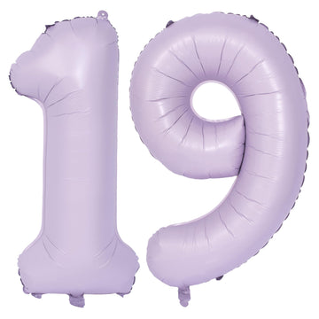 40 In Matte Purple Number Balloons Helium Foil Mylar Balloon Birthday Party Banquet Decoration Digital 19