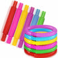 Alokik Enterprise Pop Tubes Sensory Toys, ?Fine Motor Skills Toddler Fidget Toys, 6 Pack Mini Tubes Fidget Sensory Stretch Tubes