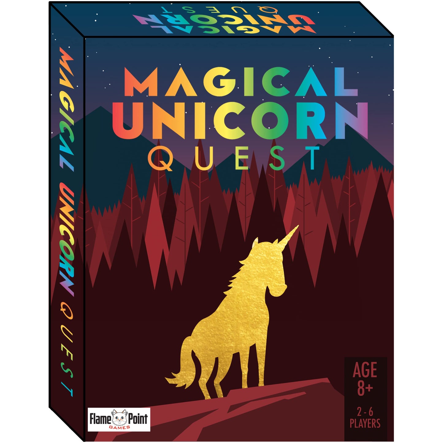 Flame Point Games Magical Unicorn Quest Card Game - Strategic Party Game for Adults & Teens, Paper, Model 250993